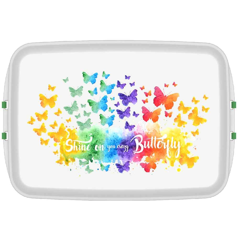 Biodora Lunchbox mit Druck Butterfly 12x18x5 cm