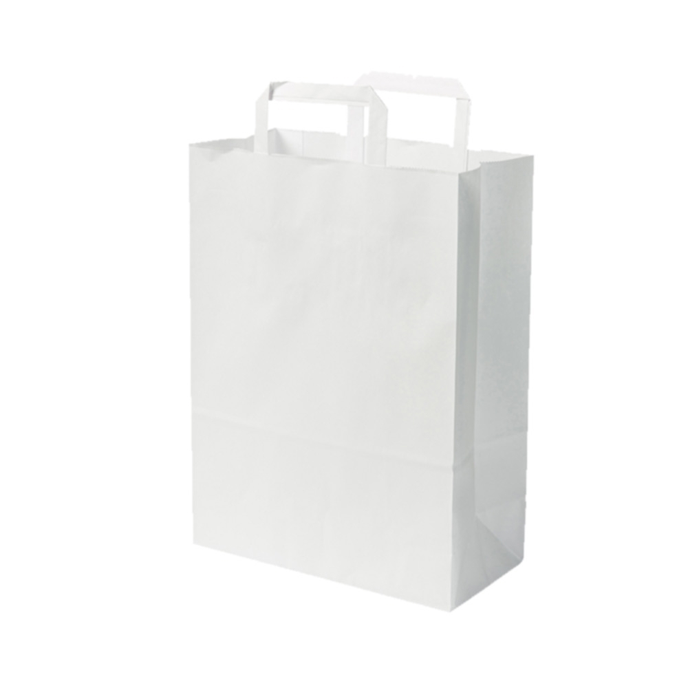 Papier Shoppertaschen weiß, 26+14x32,5 cm