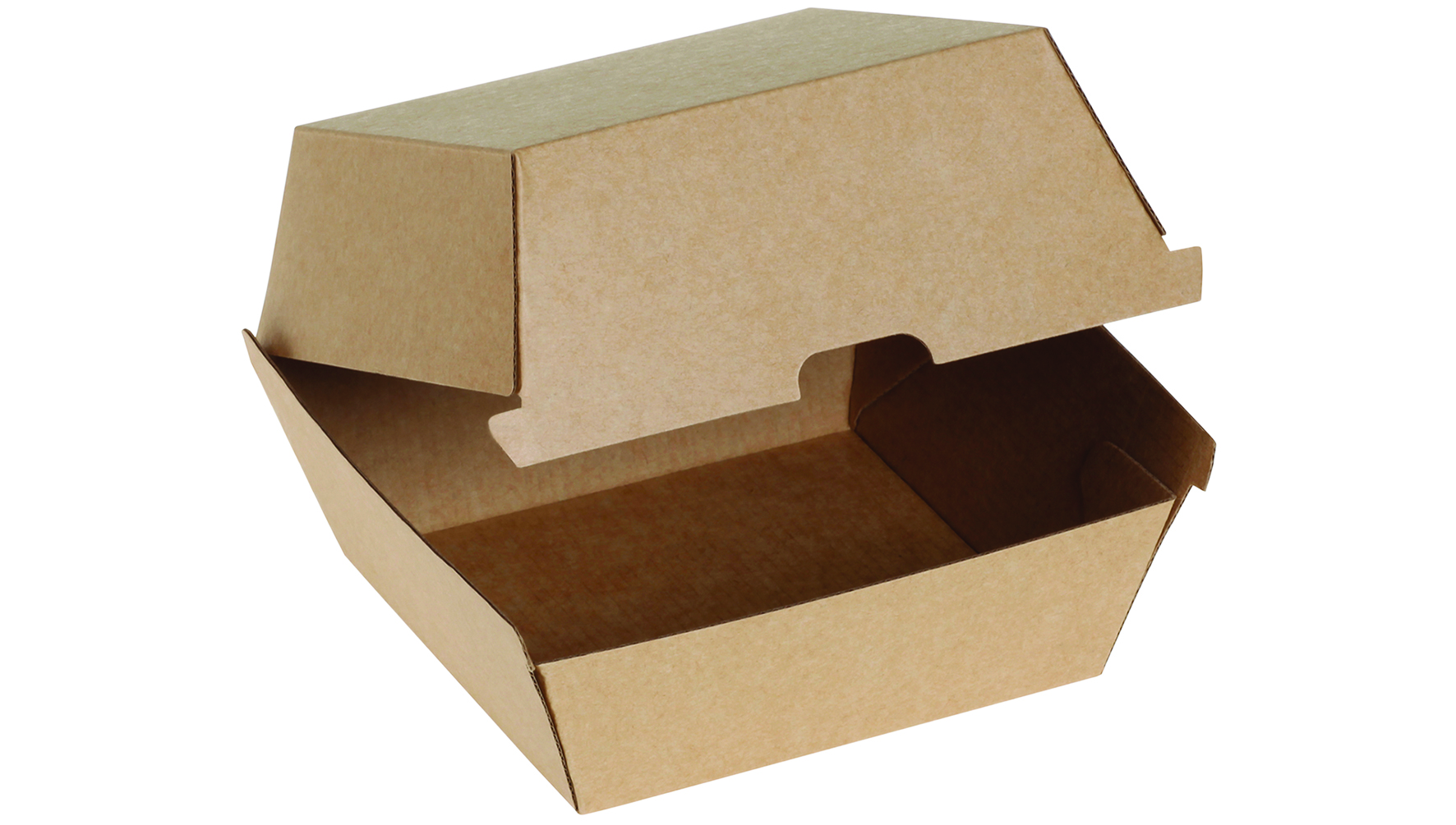 Burger Box Kraft Wellpappe braun