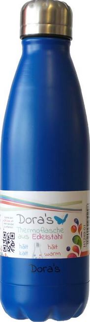 Edelstahl Thermoflasche dunkelblau 500 ml (2 Stk.)