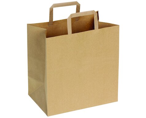 Papier Shoppertasche braun, 46x49+18 cm