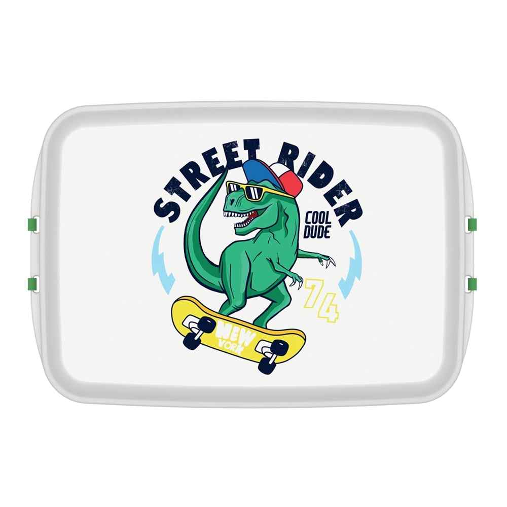 Biodora Lunchbox mit Druck Dino12x18x5 cm